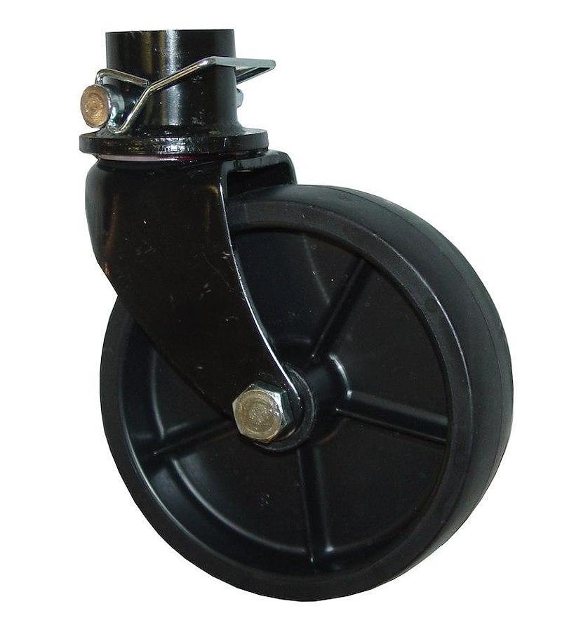 Trailer Tongue Jack Caster. Fits 1000 Pound Jack With 2 Inch Round Inner Tube. 6 Inch Wheel Diameter
