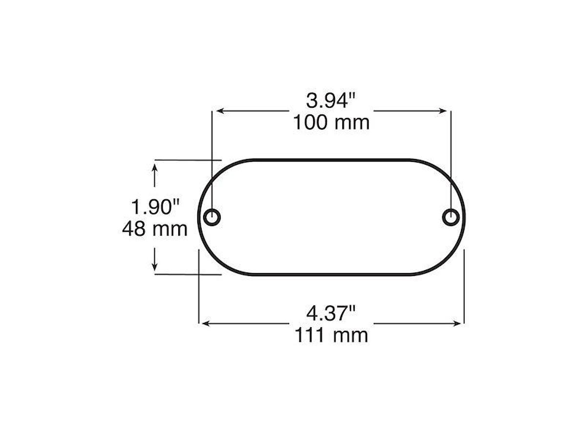 Oblong Reflector Quick Mount, Adhesive Backing Amber Lens
