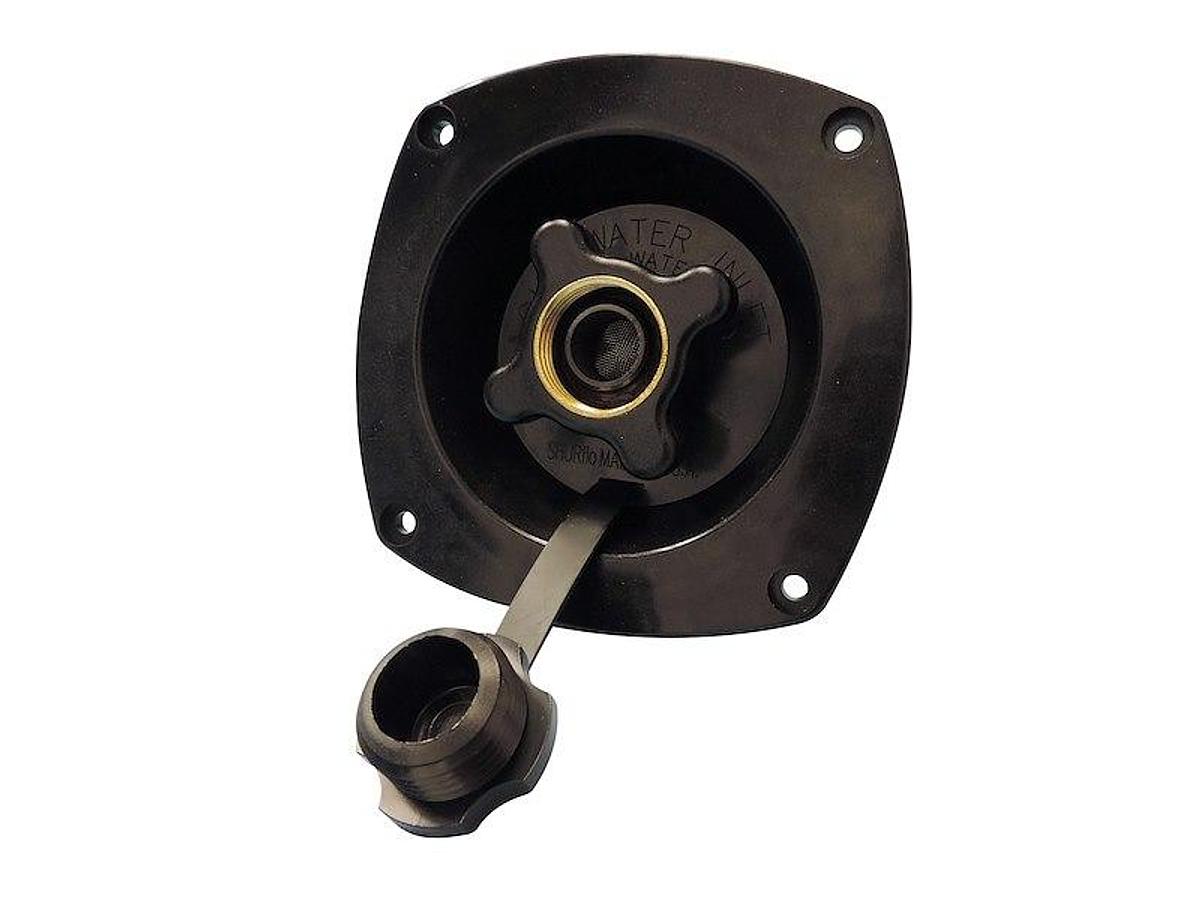 Fresh Water Inlet, Flushmount, Black