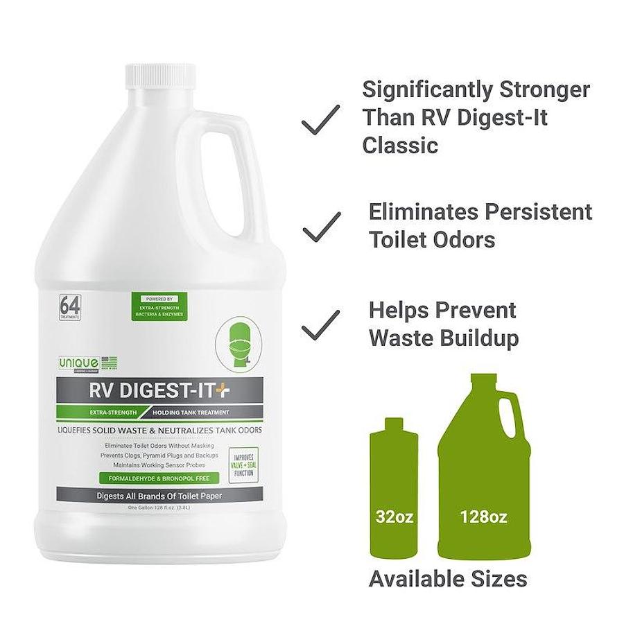 Waste Holding Tank Treatment; RV Digest-It+, 1 Gallon Bottle