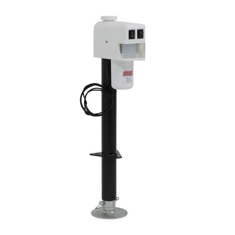 Used Power Tongue Jack 3500 Lbs, White