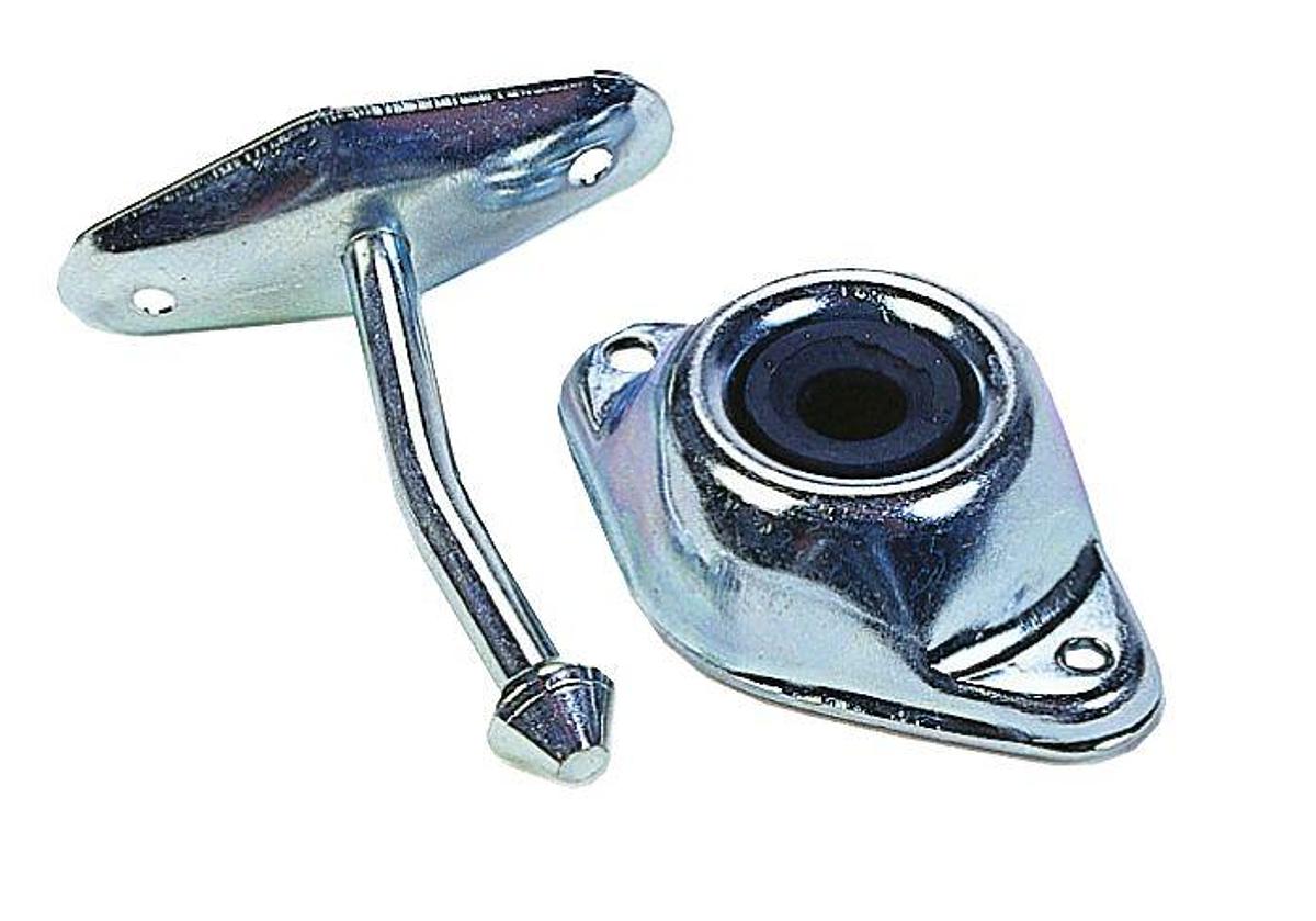 Door Catch Used W/ RV Or Trailer To Hold Door Securely Open. Angled Plunger Style, 4.75 Inch Length