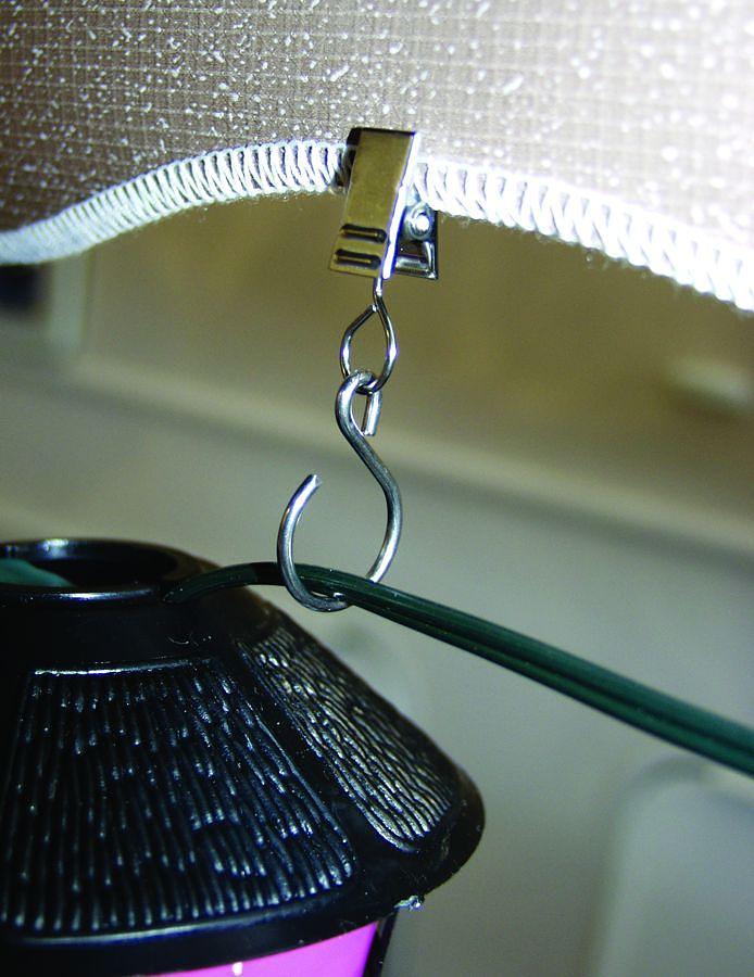 Party Light Holder, Clip With Hook, Stainless Steel, W/ Special Inserts Pack Of 10