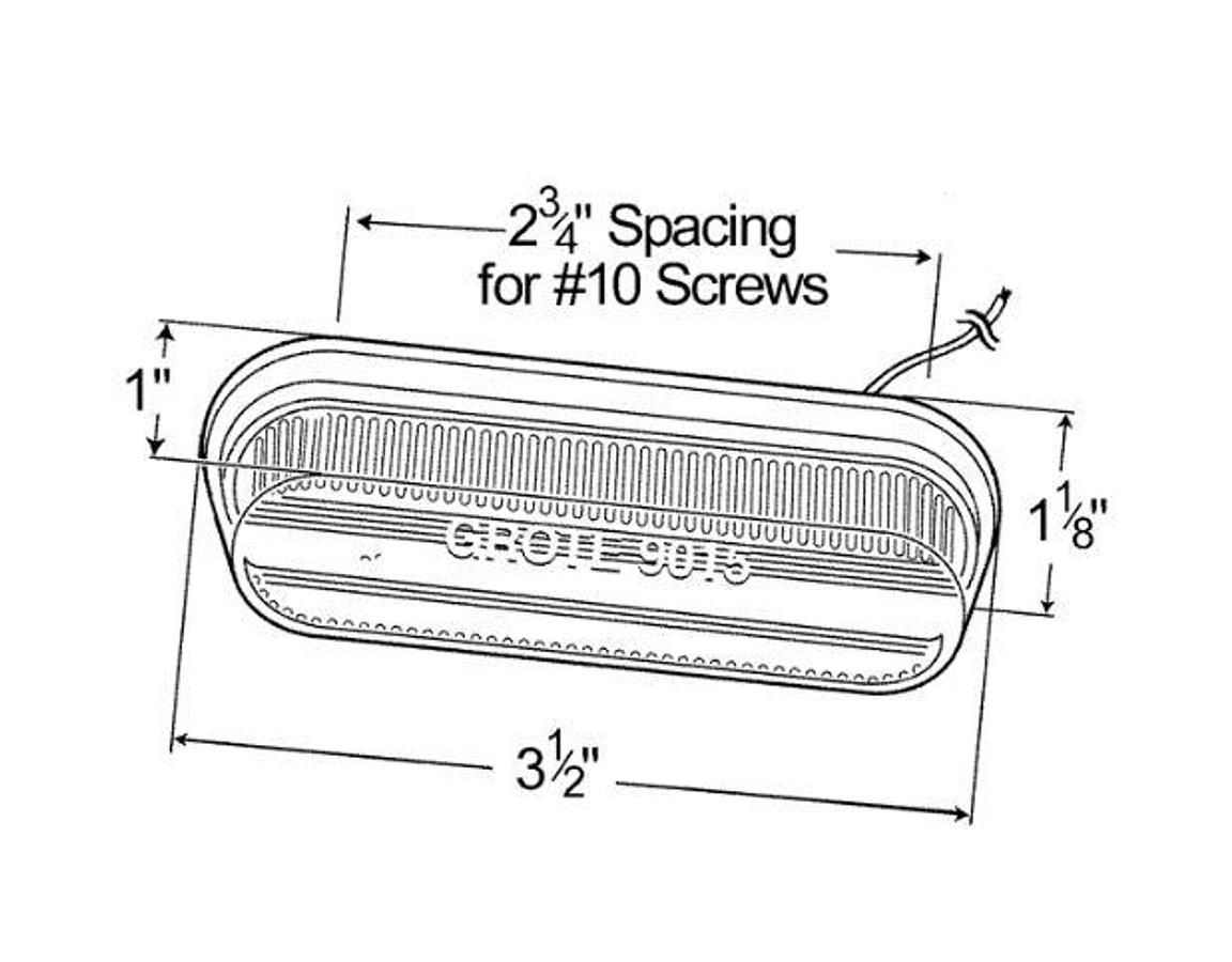 Oval Clearance Light, Incandescent