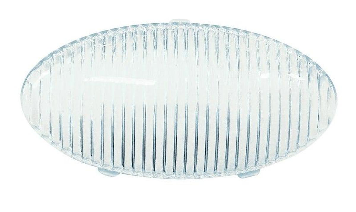 Used Replacement Porch Light Lens Oval,Snap on, Clear