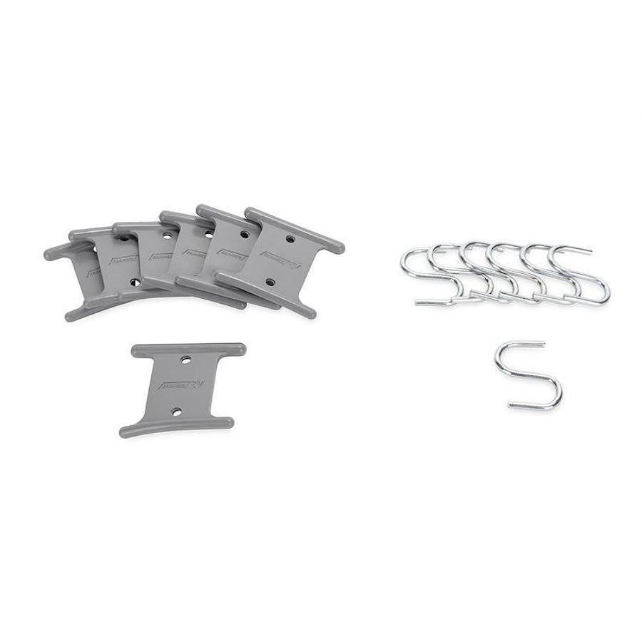 Party Light Holder. Awning Roller Bar Mounted Tab With Hook. Plastic Clip With Metal Hook. Package of 7