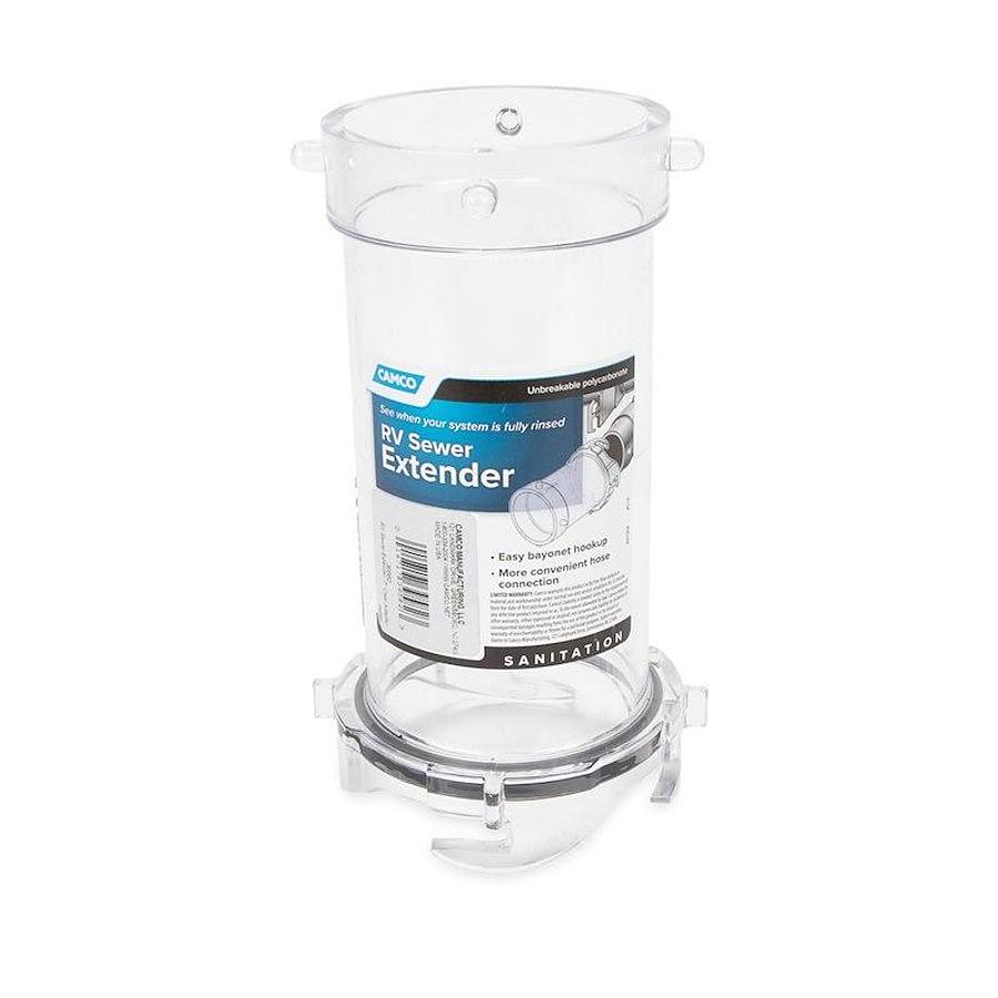Sewer Hose Connector for Connecting Sewer Hose to RV. 7 Inch Straight Hose Adapter; Clear