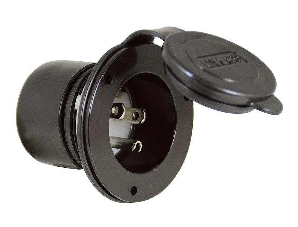 Electrical Port Inlet. Color: Black. 15Amp.