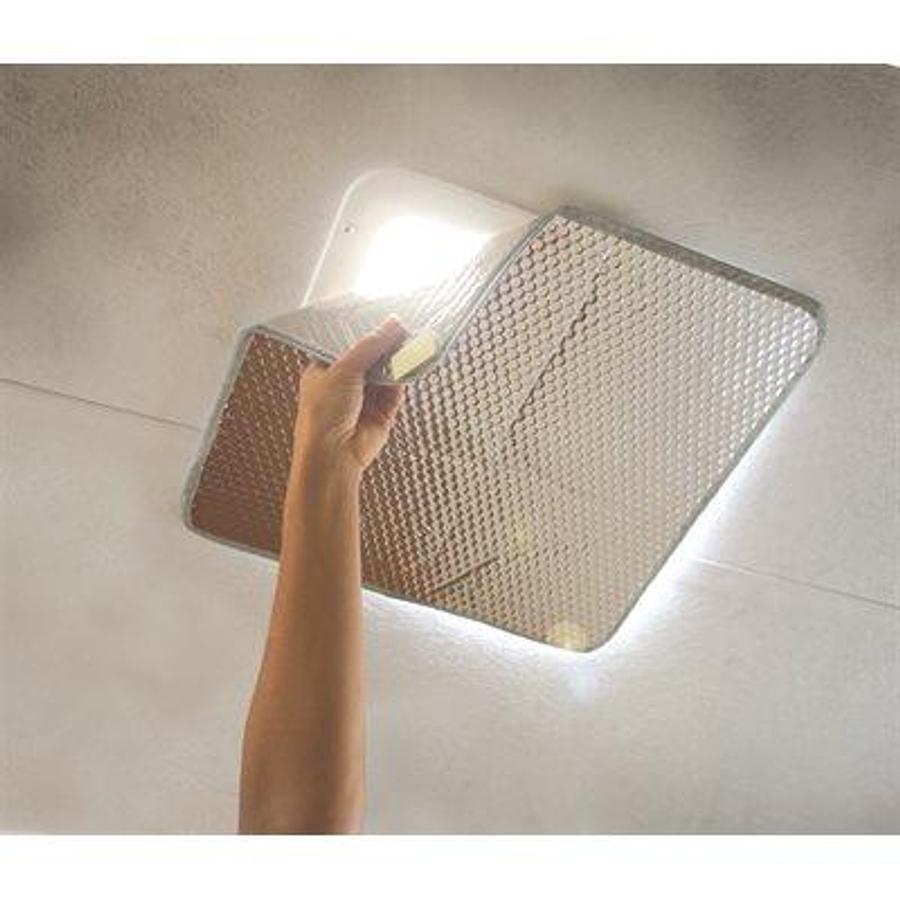 Roof Vent Insulation; Sun Shield/ Insulation, For 14 Inch x 14 Inch Vents; 16 Inch x 16 Inch. Reflective Thermal Barrier, With Vent Assembly/ Hook and Loop Strips For Installation