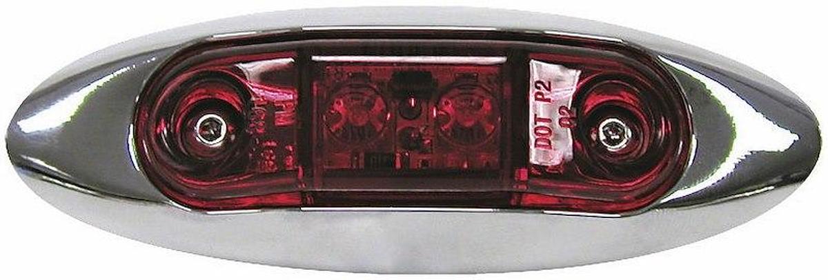 Oblong Clearance Light, LED, Red