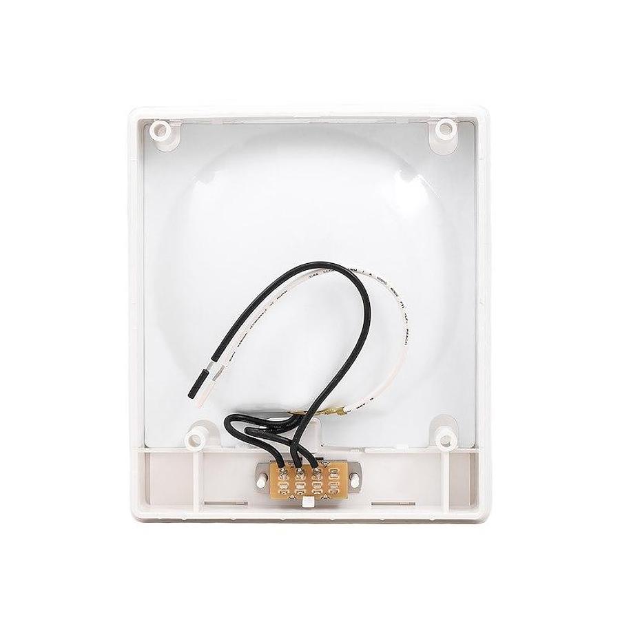 Single Ceiling Light; 6-1/4 In L x 5-1/2 In W x 1-5/8 In H, White Lens, 12 Volt; With Plastic Frame/ Color Coded Wires And 3 Position Switch