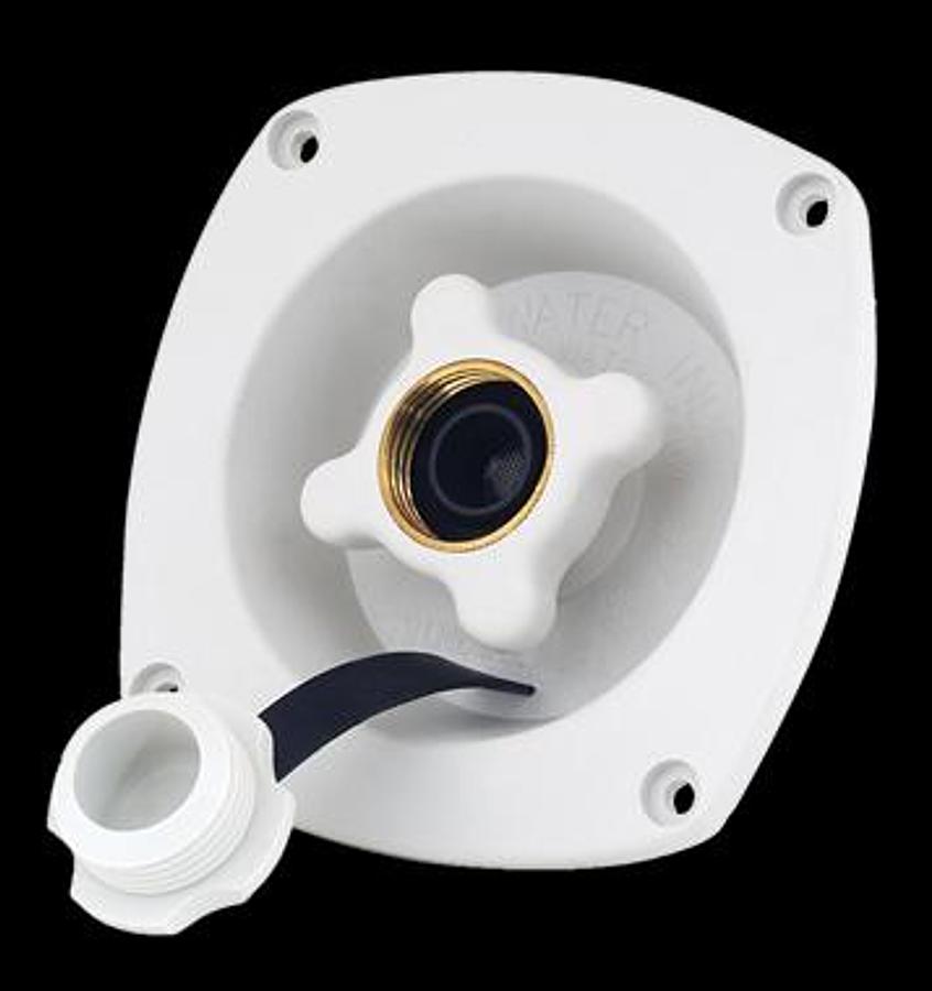 Fresh Water Inlet, Flushmount, White