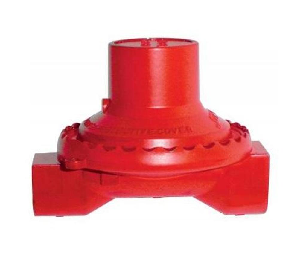Propane Regulator 1/4 Inch FPT Inlet x 1/4 Inch FPT Outlet, 500000 BTU Per Hour, Horizontal Mount