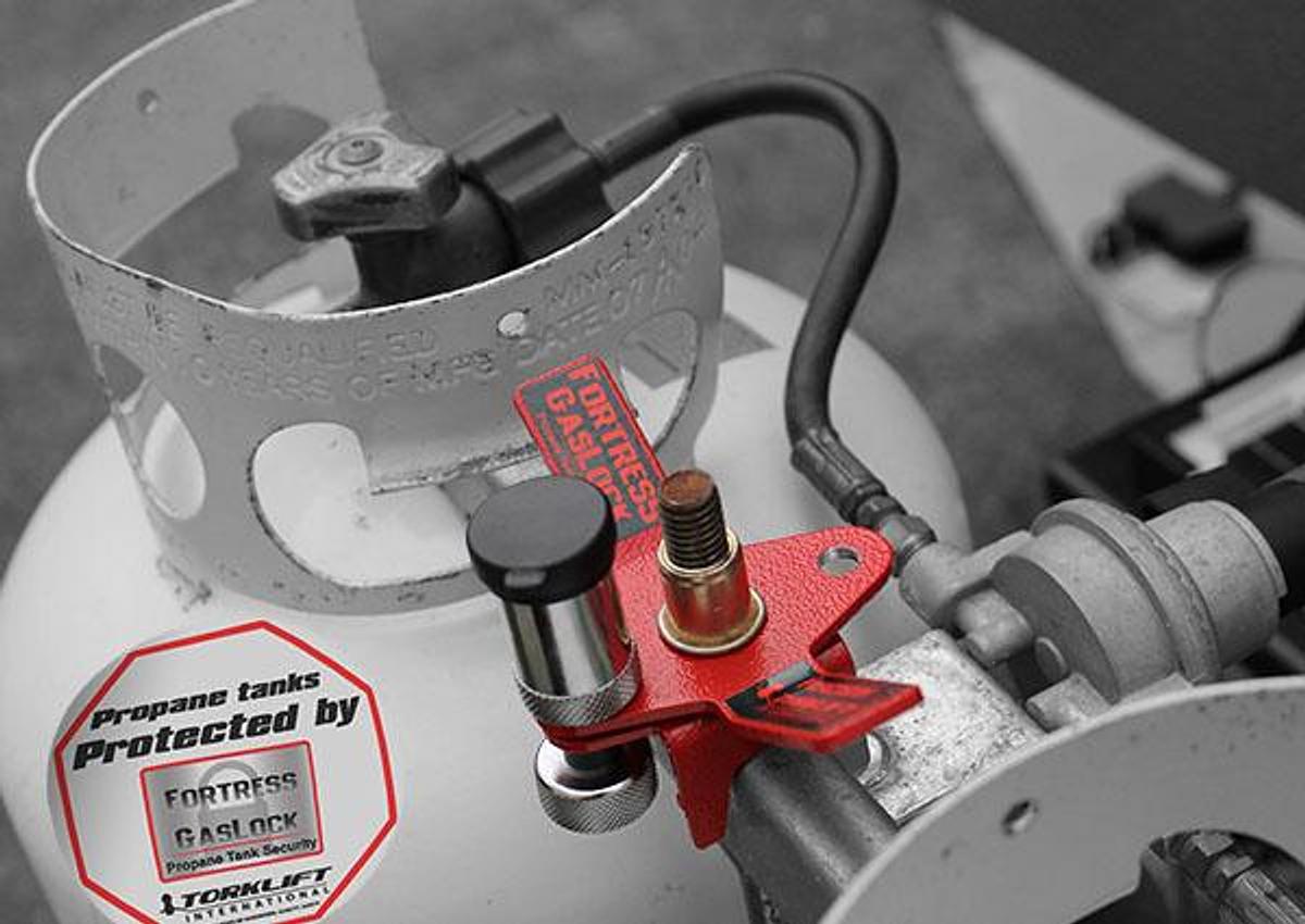 Propane Tank Lock; Fortress For 3/8 Inch Threaded Rods