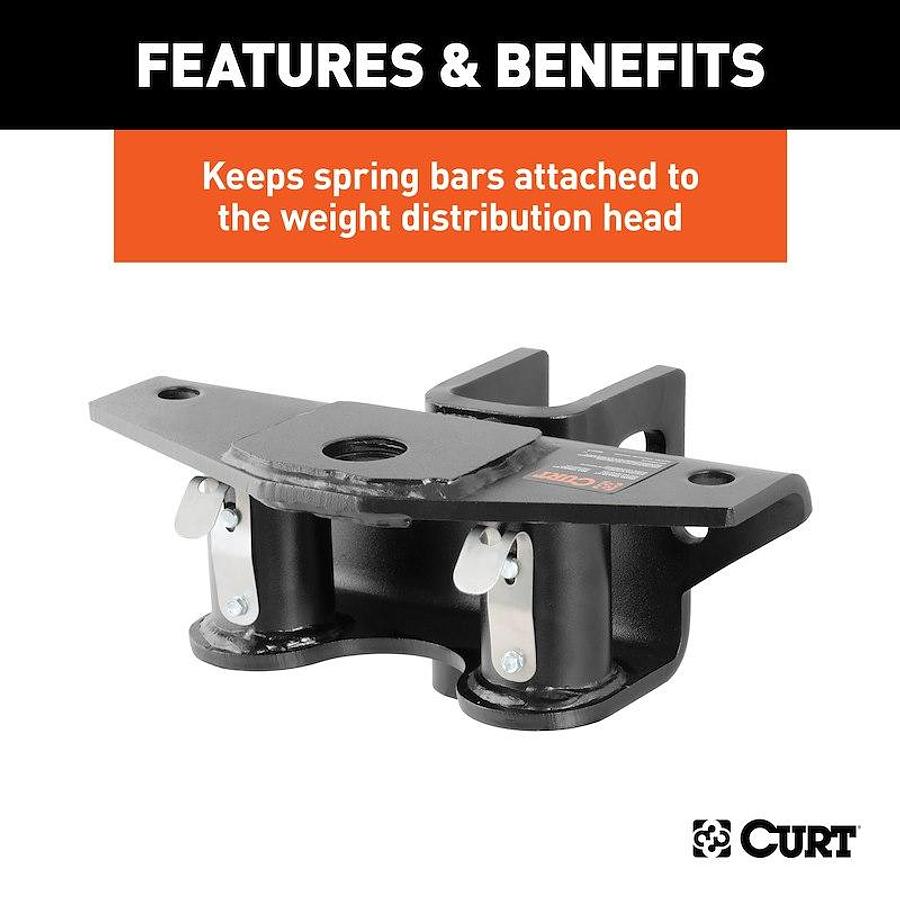  Replacement Round Bar Retainers For Weight Distribution Hitch Bracket  Includes 2 Retainers/ 2 Pins and 2 Rivets