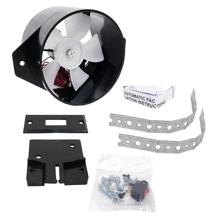Refrigerator Cooling Fan Assembly; FridgeCool; Use To Keep Refrigerator Coils Cool And Working Efficiently, Round Fan, 12 Volt, Fully Automatic, Black/Plastic, With Fan and Mounting Hardware