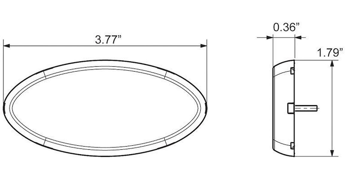 Oval Trailer Marker Light, LED