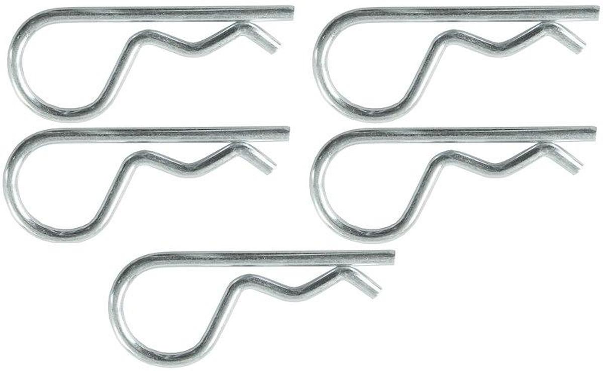 Hitch Pin Clip Use To Secure JR Products Standard Hitch Pin, 1-5/8 Inch Length, Steel, Pack Of 5