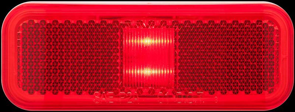 Rectangular Clearance Light LED, Red