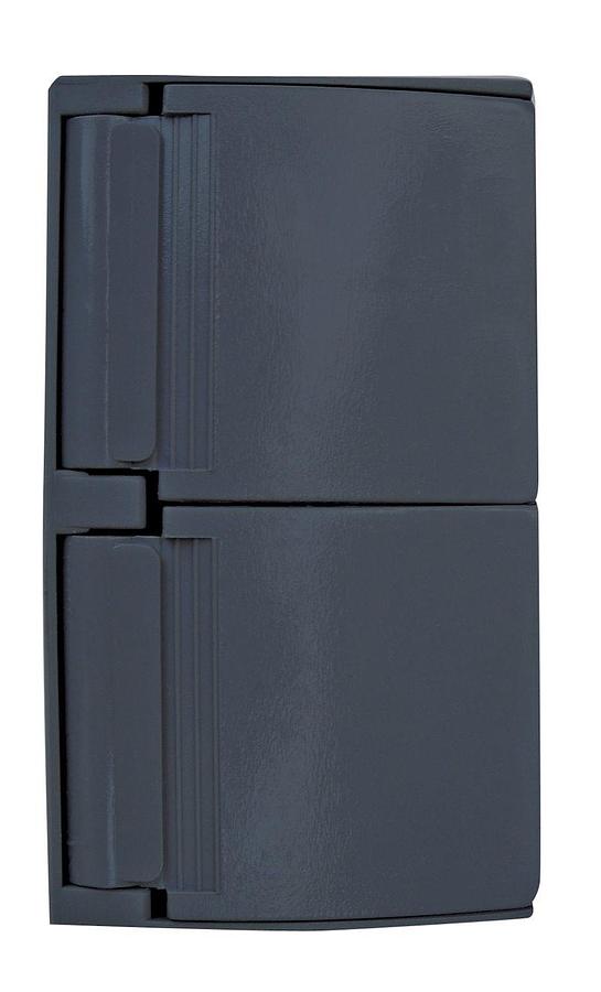Receptical Cover, Two Outlet, Black