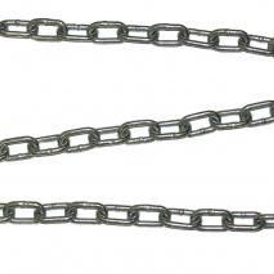 Trailer Safety Chain, w/ 2 S-Hooks w Latch5/16″” X 5′ G30, Class III, (WLL) 1 900 Lbs. Silver Zinc Finish