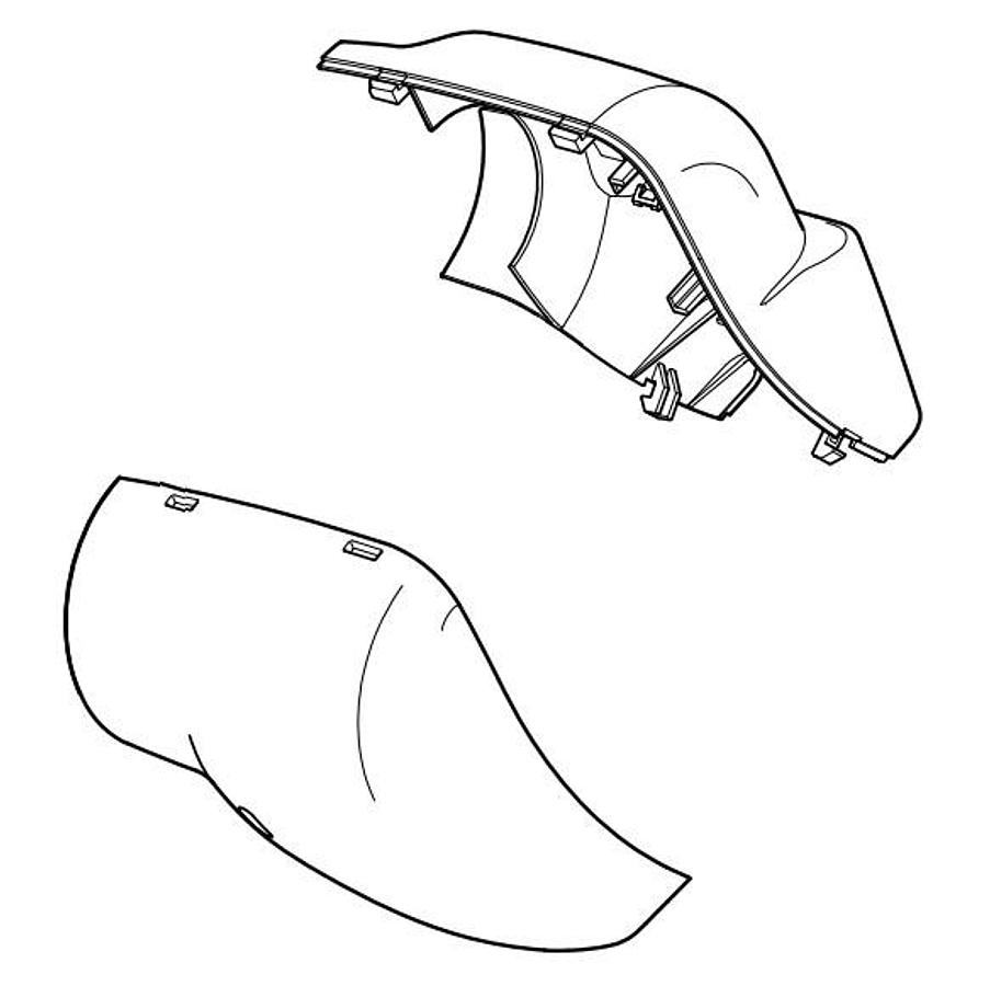 Awning Drive Head Cover, For Use With Altitude And Compass Vertical Patio Awnings. Front Cover And Back Cover. Black
