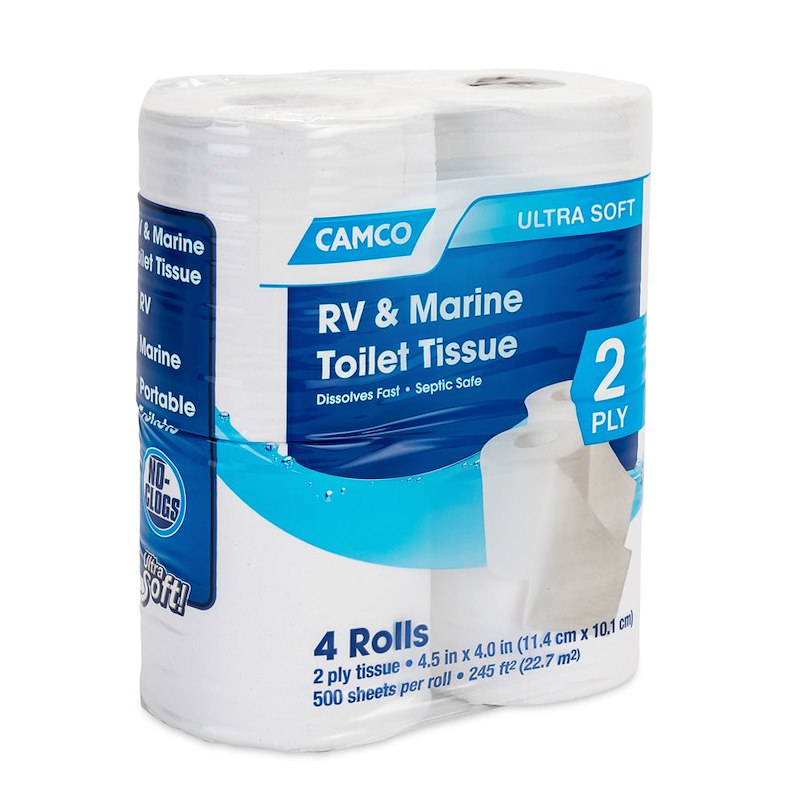 Toilet Tissue 2 ply, 4 Pk- 500 Sheets Per Roll
