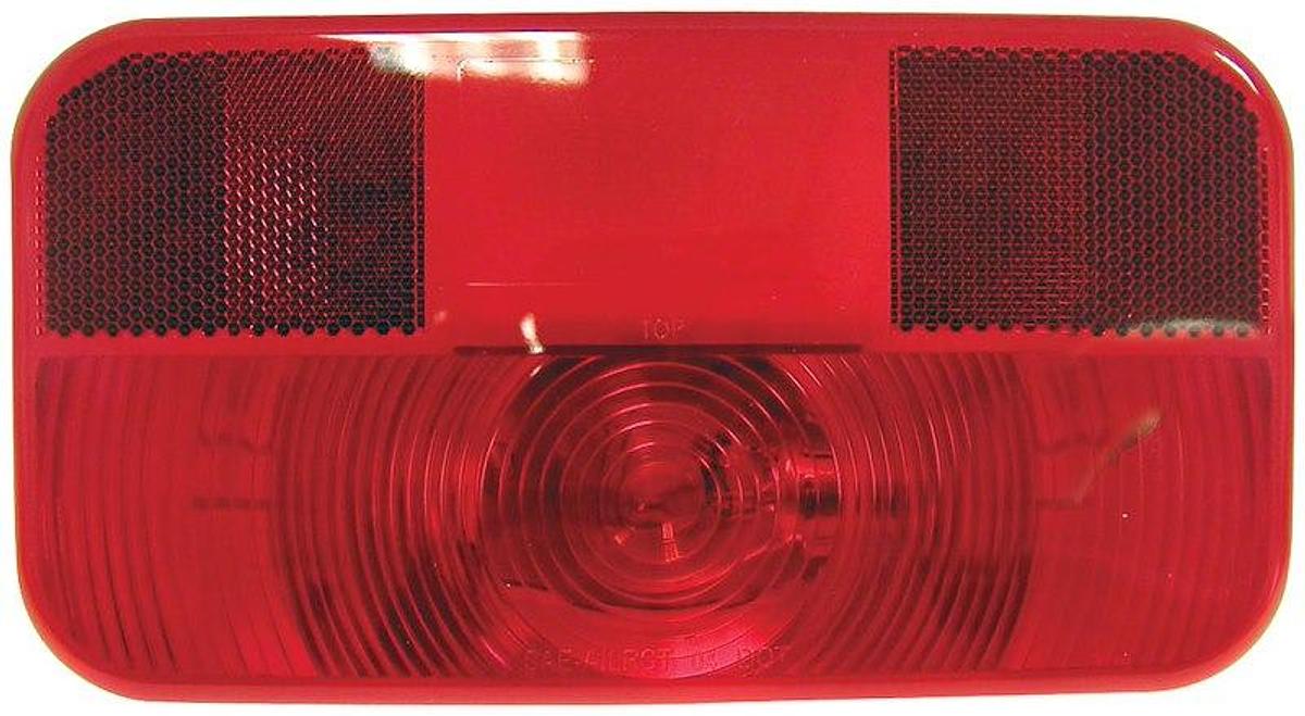 Rectangular Trailer Light Stop/ Turn/ Tail Light, Incandescent Bulb Red