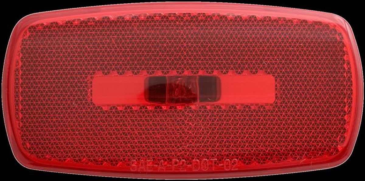 Oblong Clearance light, Incandescent, Red