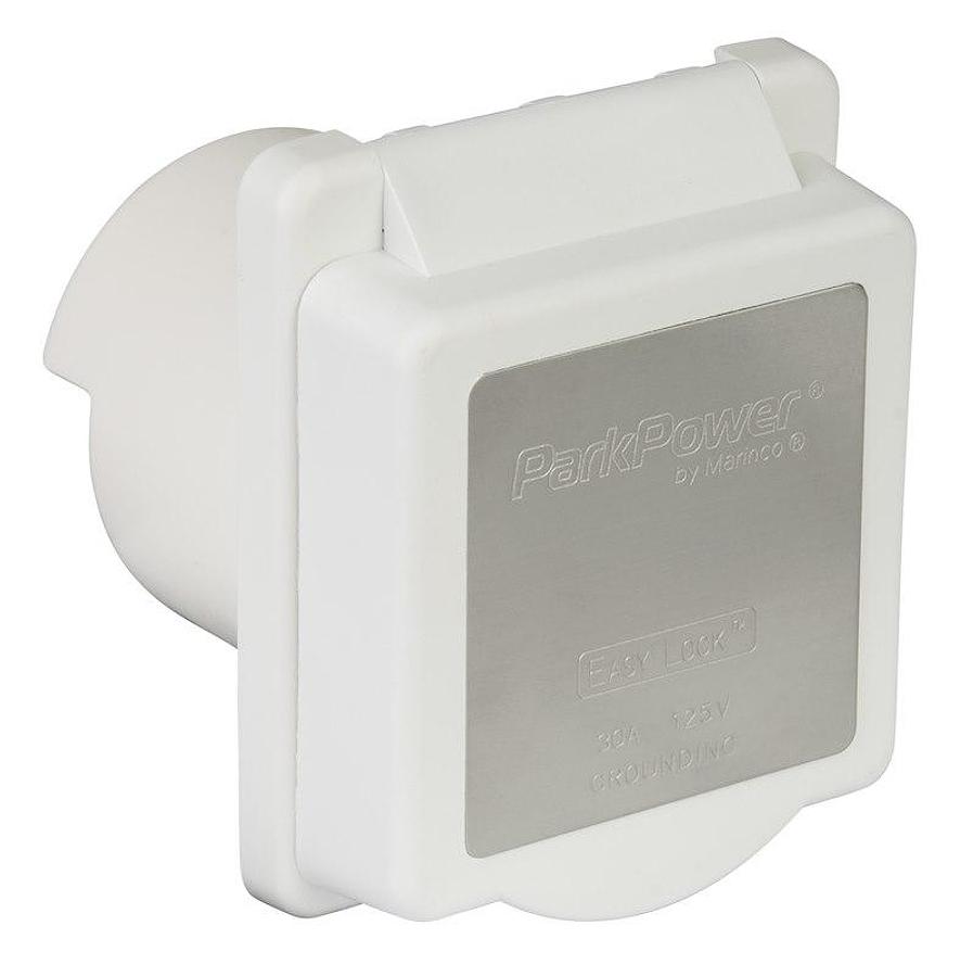 Power Inlet 30Amp Twist Locking, White