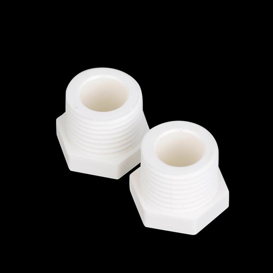 Water Heater Drain Plug. 1/2 Inch NPT Thread, White Plastic, Set of 2