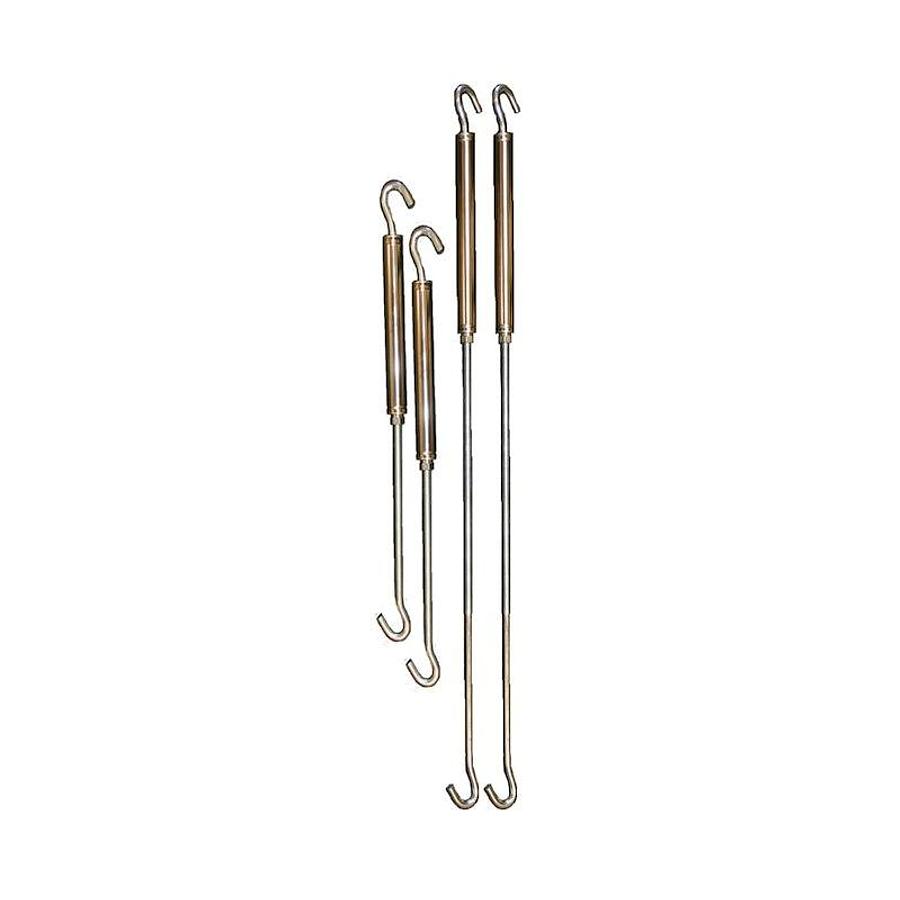 Turnbuckle Happijac Camper Tie Down Systems Spring Loaded Hook Front Turnbuckles and Stress Guard Rear Turnbuckles. Stainless Steel Set of 2