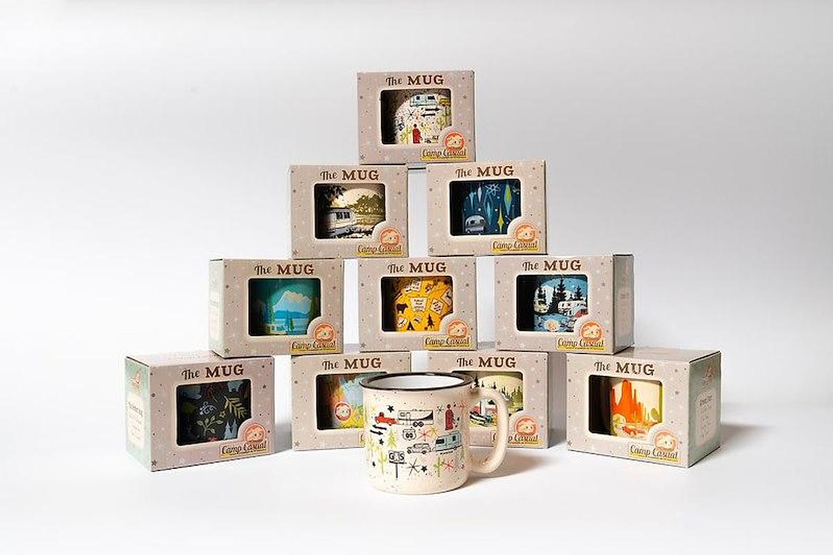 up, Coffee Mug, 15 Ounce Capacity, With Handle. Wonderlust White Design, White, Ceramic, Dishwasher &  Microwave Safe