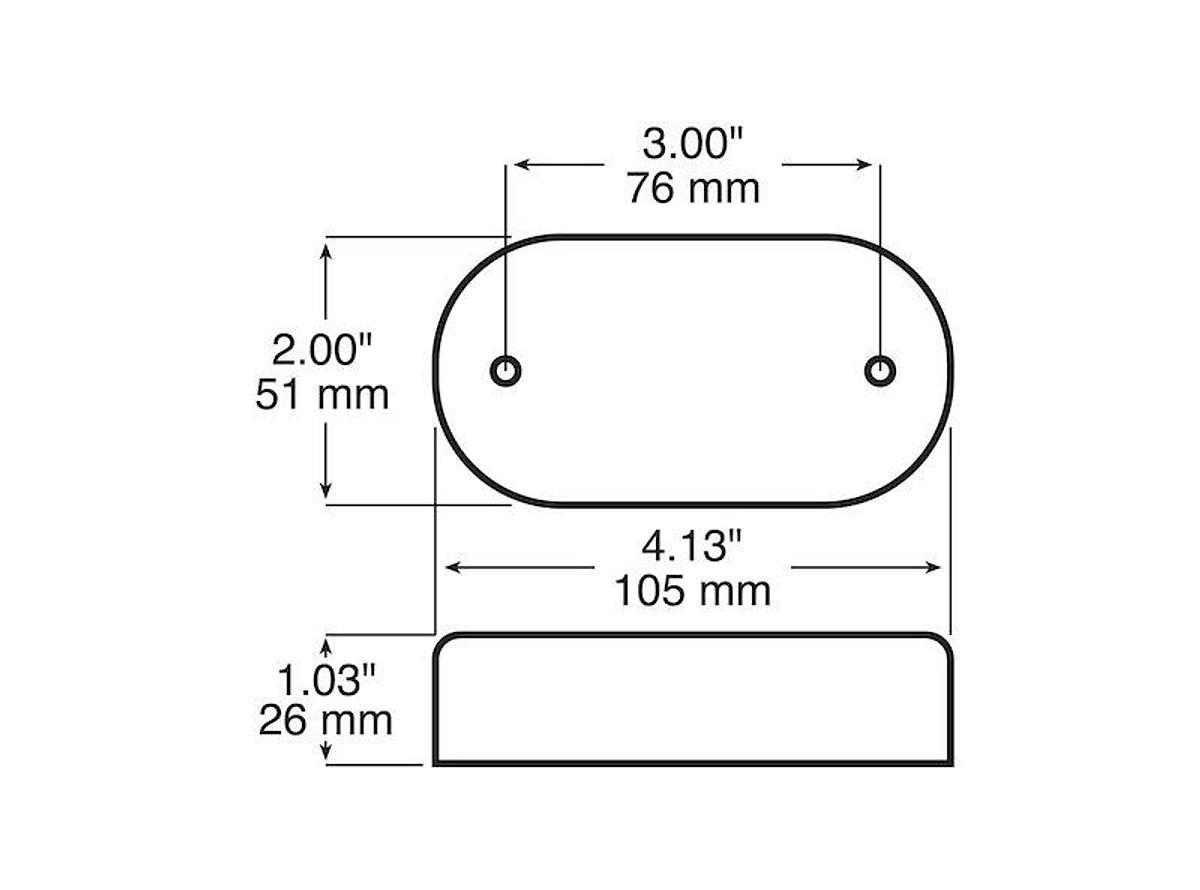 Oval Clearance Light, LED