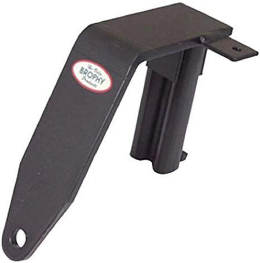 Camper Tie Down. Stake Pocket Mount. For Up To 8 Foot Campers Powder Coated, Black, Three Removable Spacer Tabs Allow Custom Fit, Set Of 4