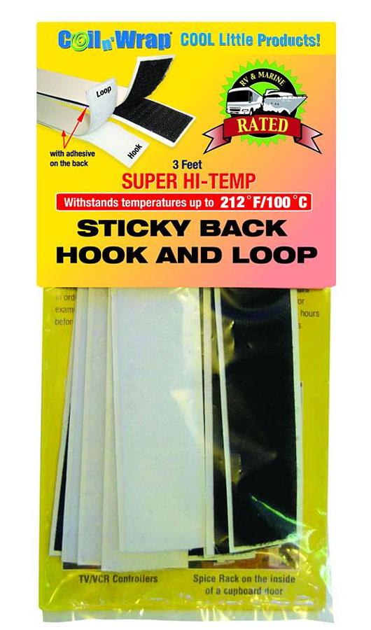 Hook And Loop Tape; Six 6 Inch Length x 1 Inch Width Strips; 3 Black Strips And 3 White Strips