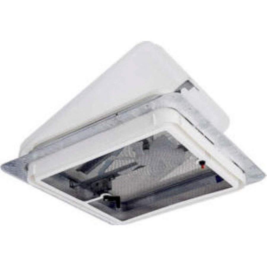 Manual Opening Roof Vent w/ Fan, White Lid.