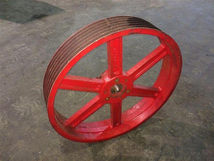 Used PULLEY SHEAVE 6-GROOVE 6B250 E BELT DRIVE WHEEL for Mud Pump