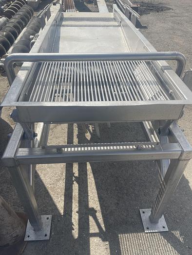 Used Stainless Steel Dewatering Shaker 30" Wide x 113" Long