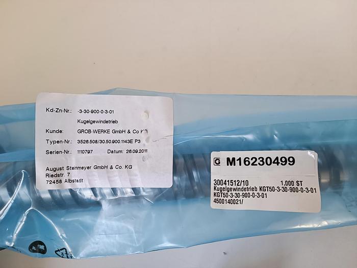 Geschliffener Präzisions Kugelgewindetrieb, D50 mm, 1143mm, Steinmeyer, neu