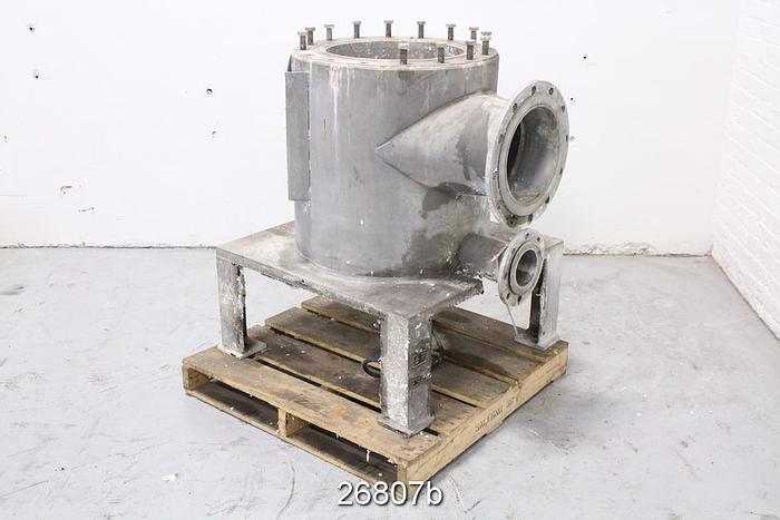 Used Bird Escher Wyss AXIGUARD 3 Axiguard Bird Escher Wyss Cs3 Thick Stock Pressure Screen Housing, 316 Stainless Steel.  Basket Has 0.006" Slots, 2.19% Open Area. #26807