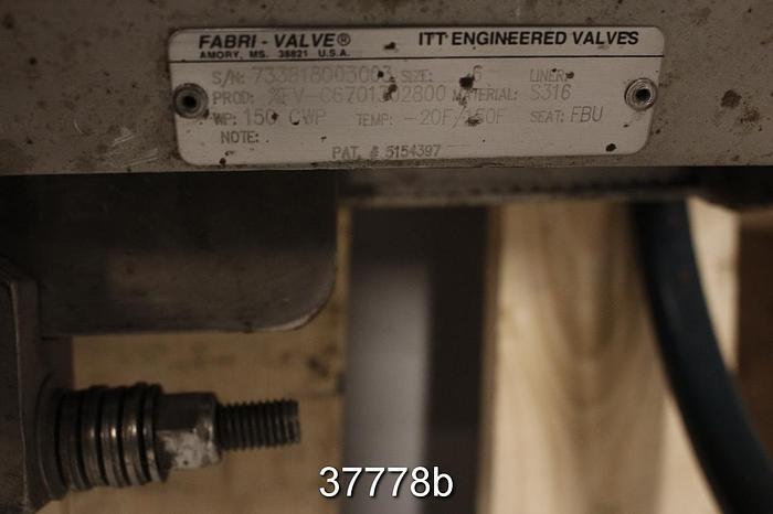 Used Fabri 6" Hand Operated Knife Gate Valve #37778