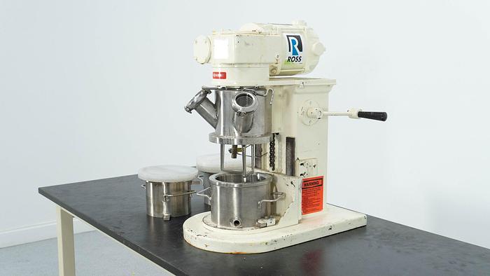 Used 1 QUART ROSS DOUBLE PLANETARY MIXER – LDM 1 QT – S/S – VACUUM (3) MIX CANS (#9767)
