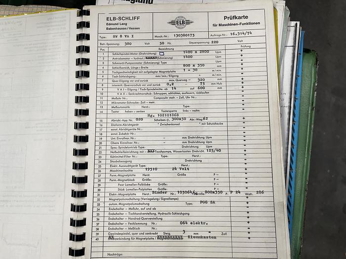 Gebruikt Elb SW 8 VAI vlakslijper