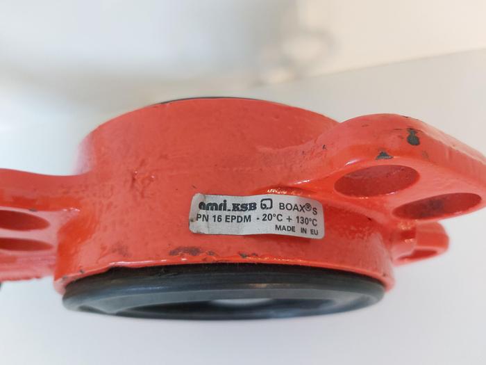 Absperrklappe mit EPDM Balg, Rasterhebel, BOAX S, DN80, ND16, KSB neuwertig