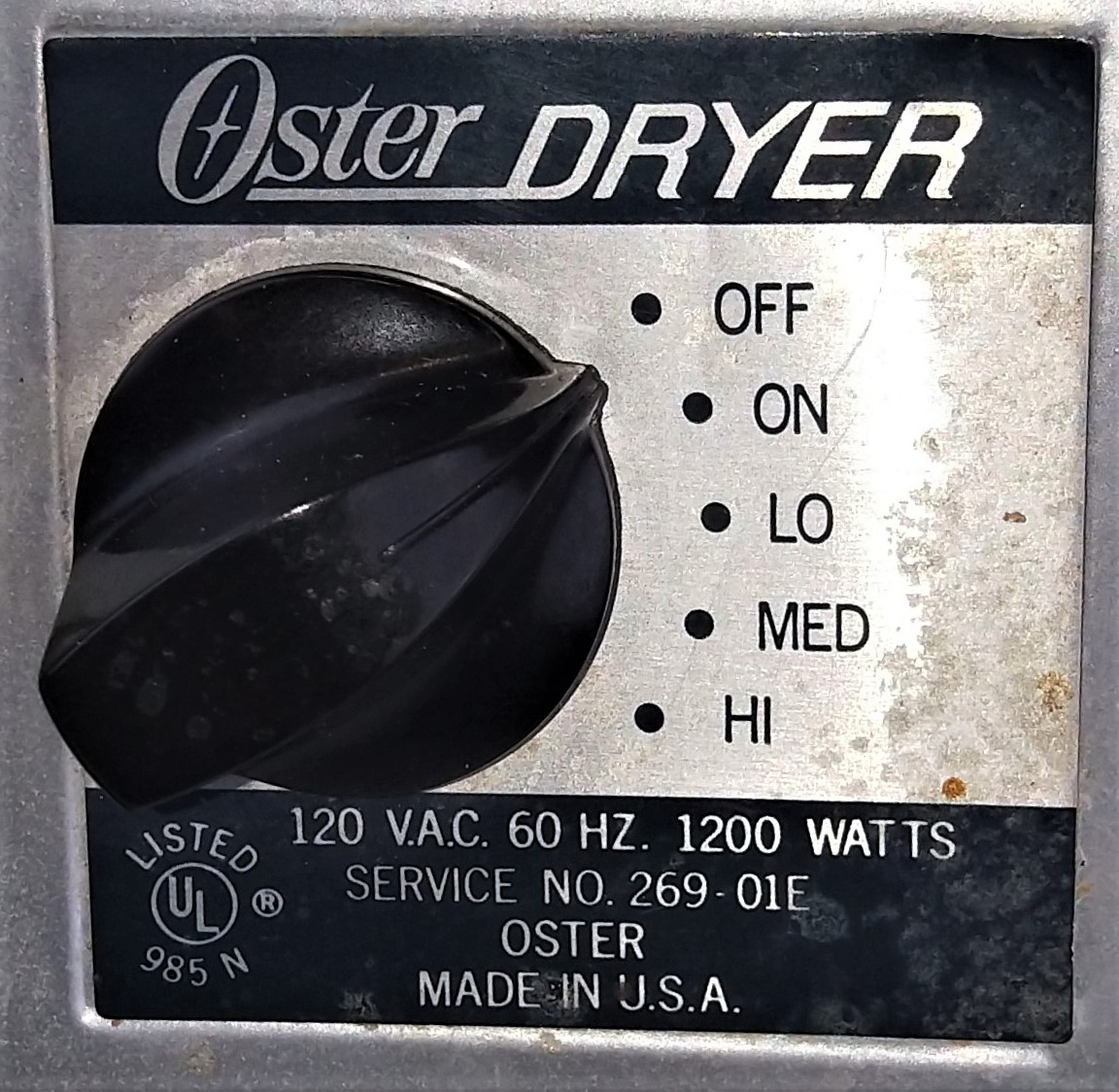 Used Sold Oster HiVelocity Adjustable Cage and Table Dryer at