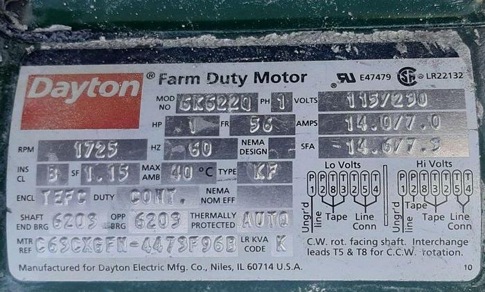 Used Conveyor, Screw, 4" x 14.6", C/st, 3 HP, Feed Hopper #S744535