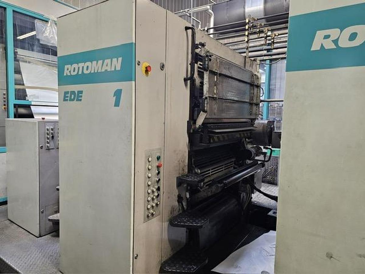 Used MAN ROLAND ROTOMAN WEB OFFSET PRESS – 630 MM CUT-OFF – 1997 – HEATSET OFFSET LINE