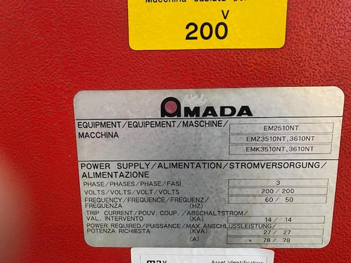 Used 2012 AMADA EM2510NT
