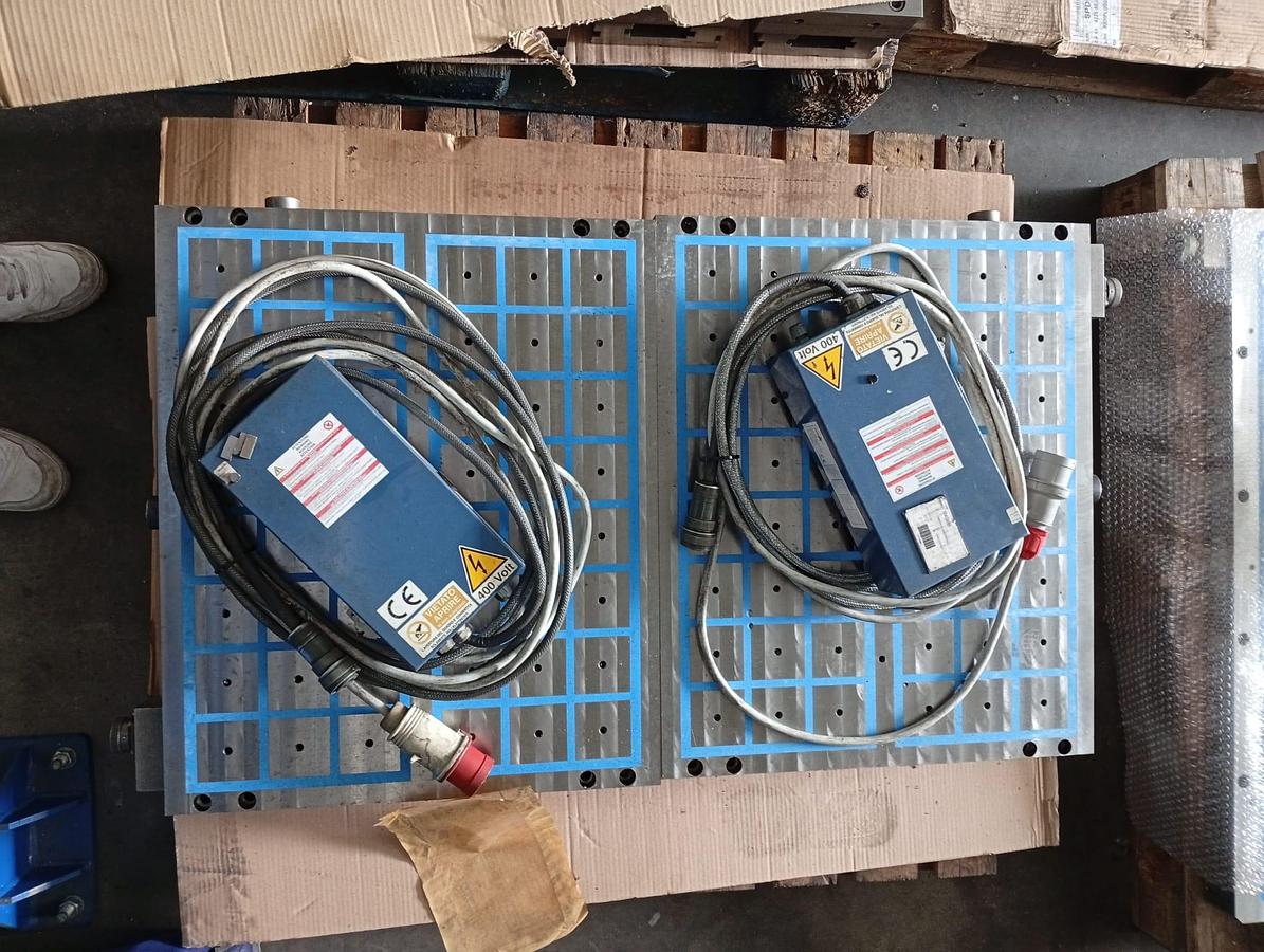 Used N.02 MAGNETIC PLATE SPD 700X600 with control unit